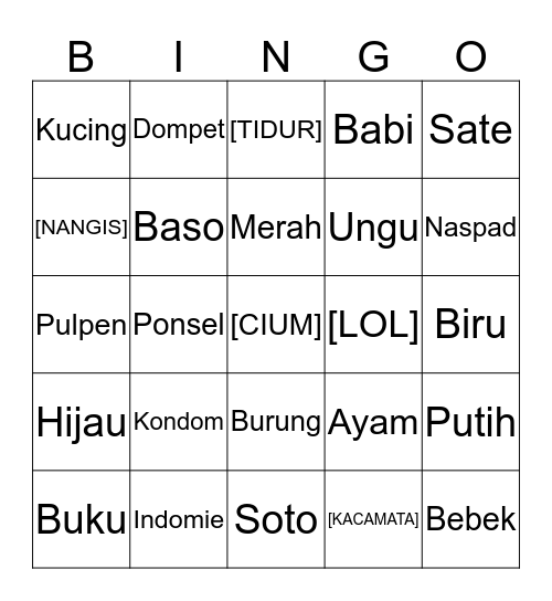 Yongguk SKCupidDay Bingo Card