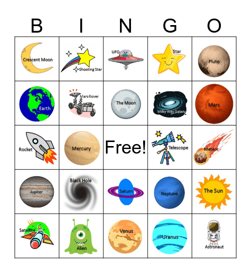 Galactic Bingo Card