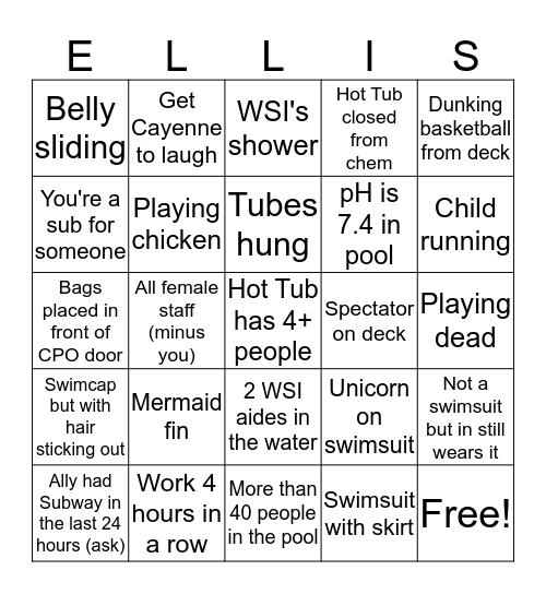 JPCC Bingo Card