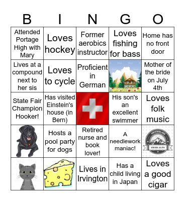 Erste August at the Klee Chalet! Bingo Card