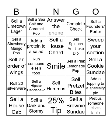 Mellow Bingo Card