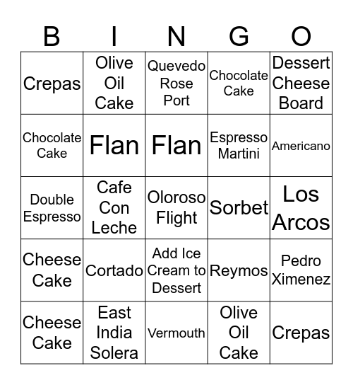 Barcelona Bingo Card