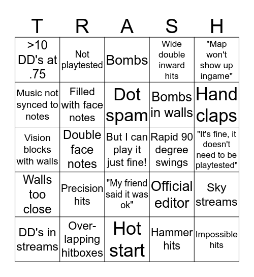 New mapper bingo! Bingo Card