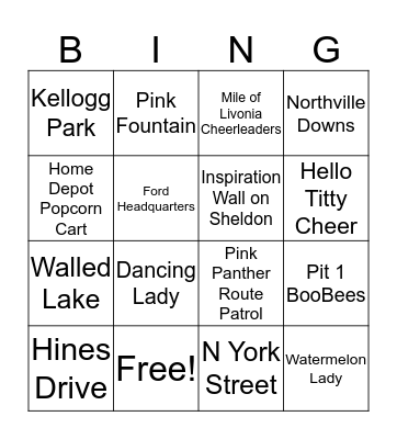 As Heard on the Michigan 3-Day Bingo Card