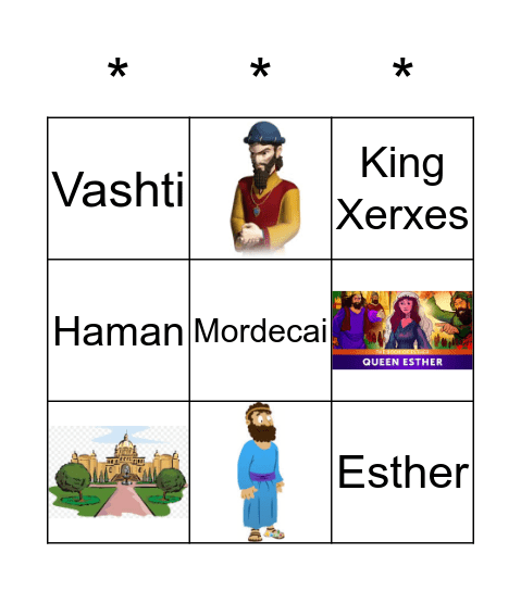 ESTHER Bingo Card