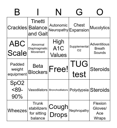 PFSP Bingo Card