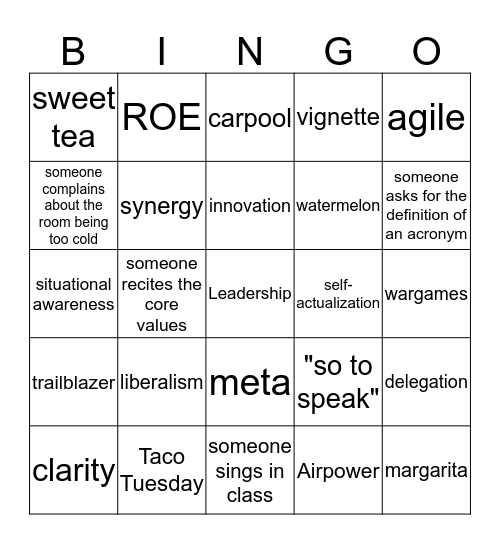 F63 SOS BINGO Card