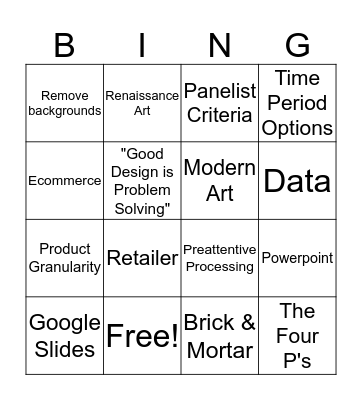 Numerator Academy - Day 4 Bingo Card