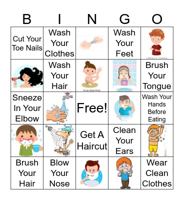 Hygiene Bingo Card
