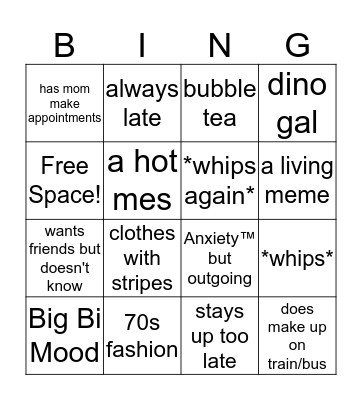 Amanda Bingo Card