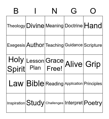 How to Study & Teach the Bible Bingo Card