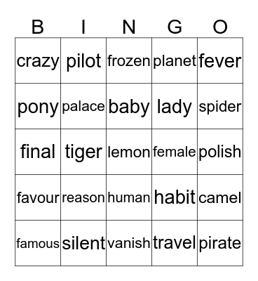 Red 44 Bingo Card