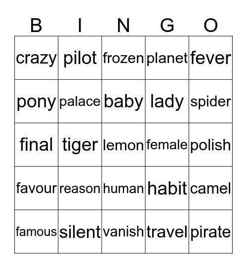 Red 44 Bingo Card