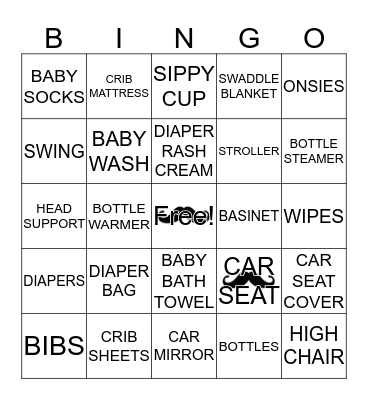 Little Man Baby Shower Bingo Card