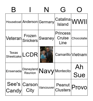 Ketels Family Reunion Bingo Card