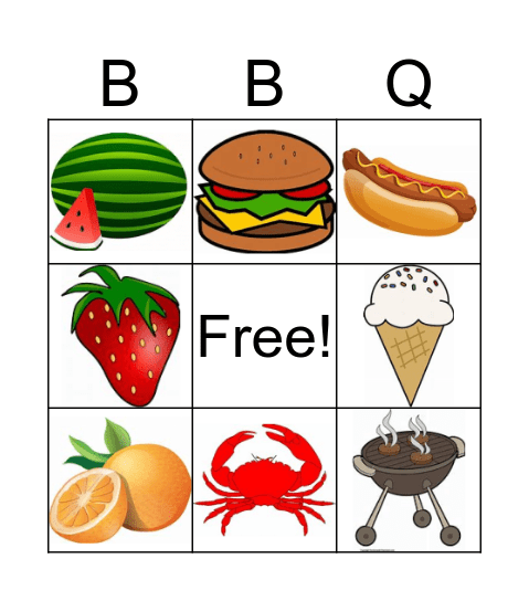 BBQ Bingo Card