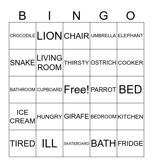 REVISION Bingo Card