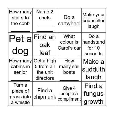 Wyo scavenger hunt Bingo Card