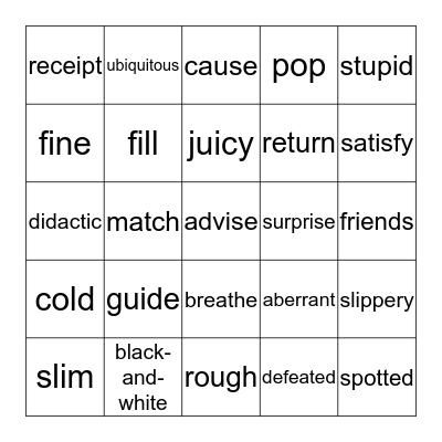 V O I C E   T E S T   B I N G O Bingo Card