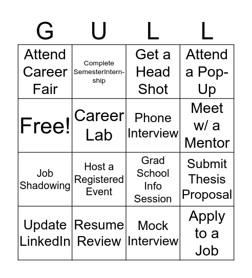 Leaving the Nest Bingo Card