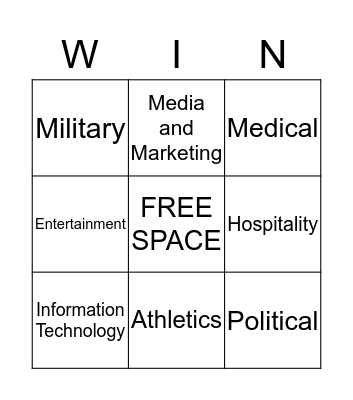 Career Bingo Card