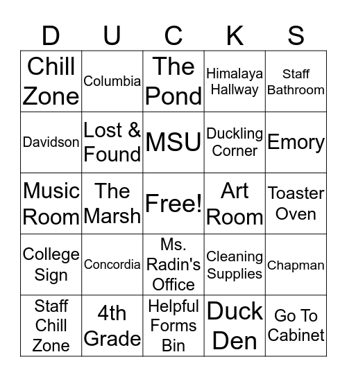 KNE Building Tour & Team Builder Bingo Card