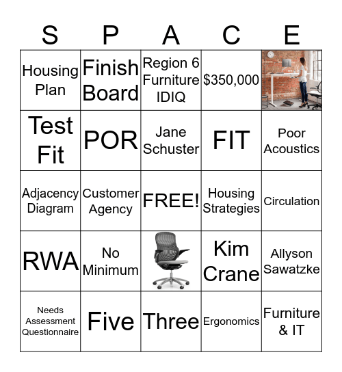 Getting to Know GSA Region 6 Workplace Specialists Bingo Card