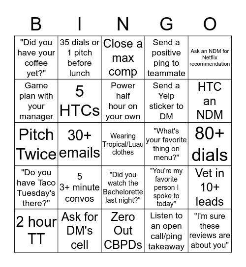 too-turnt-tuesdays-bingo-card