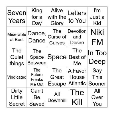 Emo Side A  Bingo Card