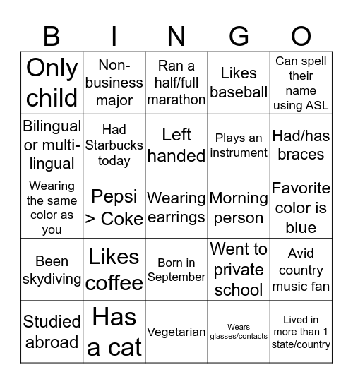 Diversity & Inclusion Bingo Card