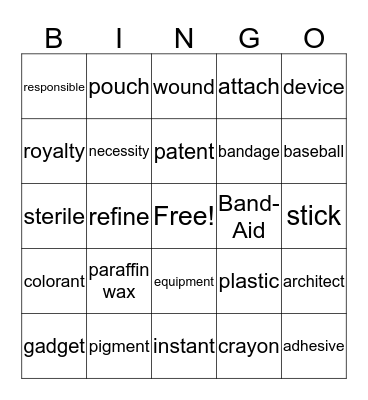 2025 MSa summer Invention 1 Bingo Card