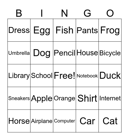 Bingo Card