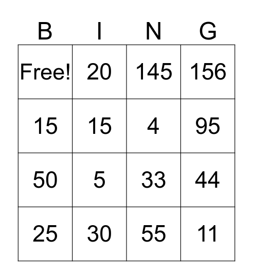 Friends of MP Bingo Card