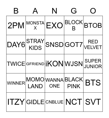 ESKA BANGO Bingo Card