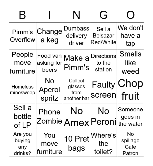 Broadgate Bingo Card