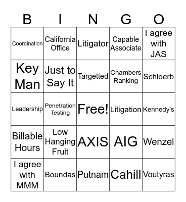 Retreat 2019 Bingo Card