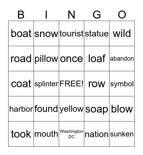 4.3 Bingo Card