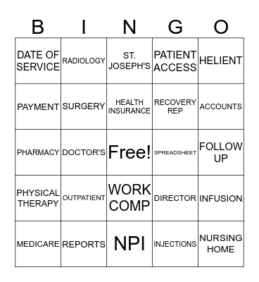 CBO Bingo Card