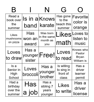 Bingo Card