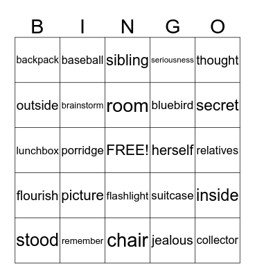 4.5 Bingo Card