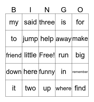 Sign Language BINGO Card