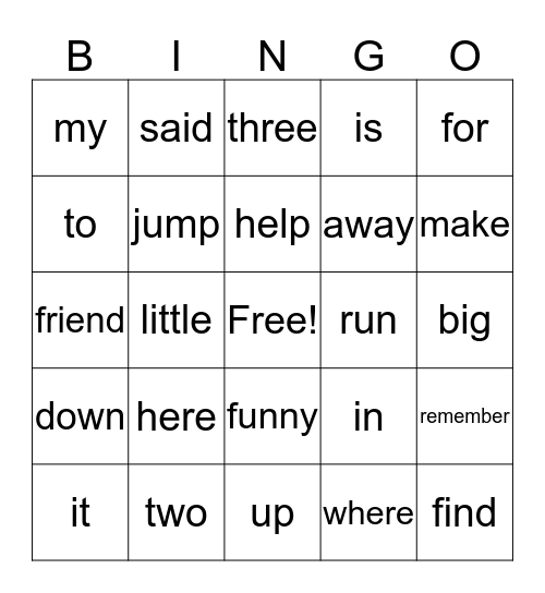 Sign Language BINGO Card