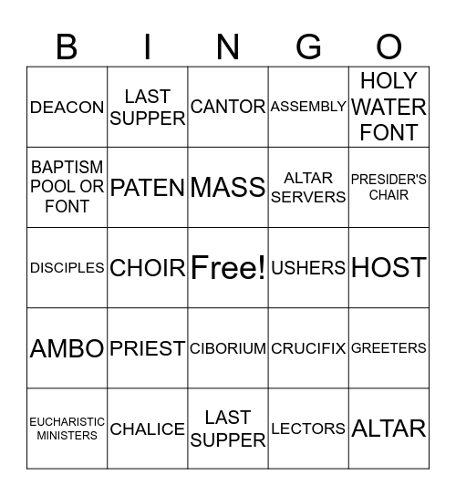 GETTING REAY TO RECEIVE JESUS Bingo Card