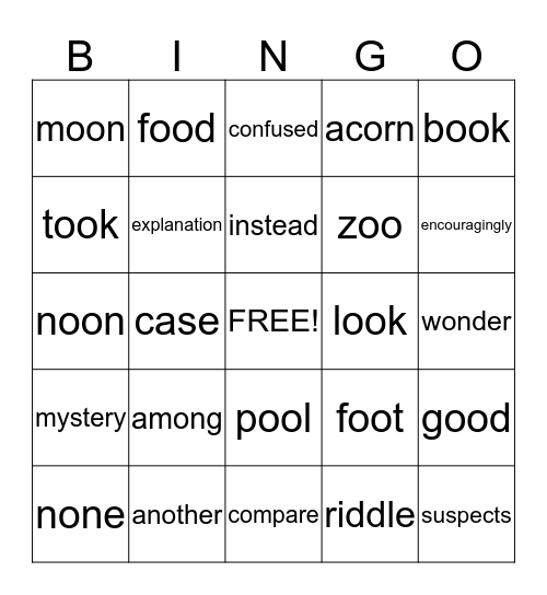5.3 Bingo Card
