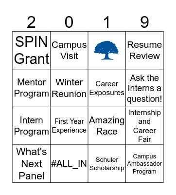 Schuler CAP BINGO Card