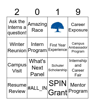 Schuler CAP BINGO Card