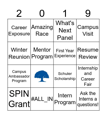 Schuler CAP BINGO Card