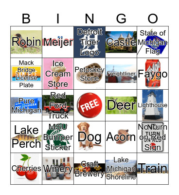 Michigan Bingo Card