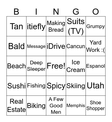 Bingo Card