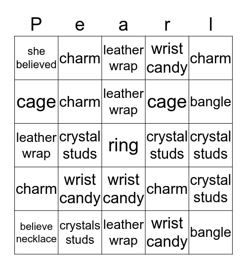 Pearl Bingo Card